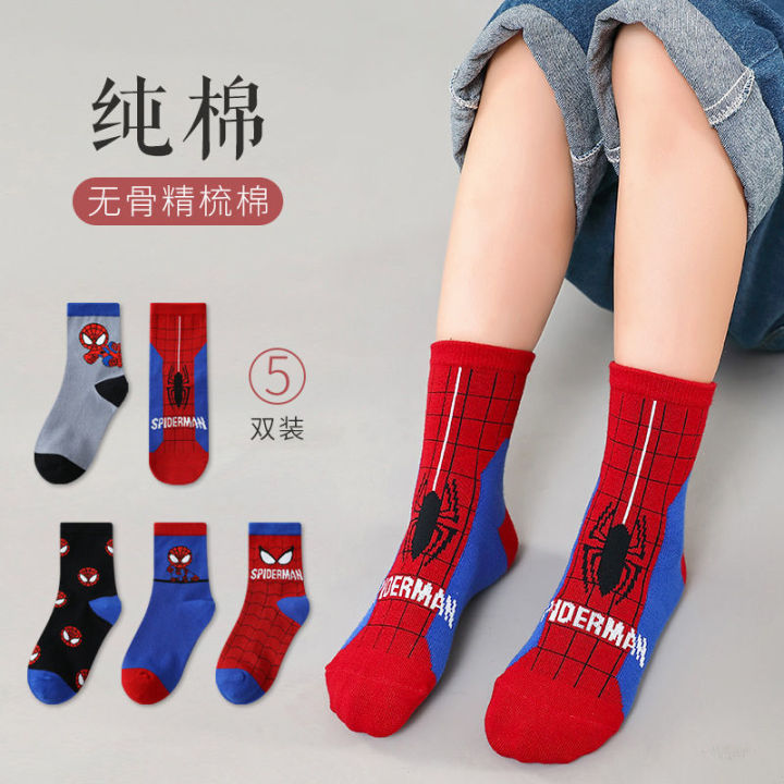 Huili%20Store2025%20Disney%20Baby%20Socks%20Spiderman%20Cartoon%20Anime%20Hero%20Cotton%20Boys%20Tube%20Socks%20Children%20Autumn%20Winter%20Socks%20Random%201pair%20-%20Image%203