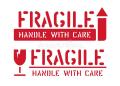 100 Pieces of Handle with Care Fragile Stickers | Self Adhesive Fragile Handle Packing Sticker with Care. 