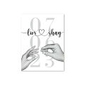 Bedroom Wall Anniversary Art Date Name Poster Couple Personalized Couple Custom Printing Wedding Anniversary Painting Canvas Painting Decoration. 
