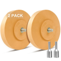 Decal Remover Eraser Wheel Adhesive Remover with Adapter 2 Pack 4 Inch Rubber Eraser Wheel for Drill Removes Car Vinyl Easy Install Easy to Use. 