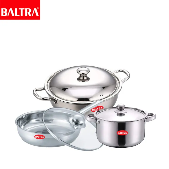 BALTRA Cookware Set | Sandwich Bottom | Induction Based | 24 cm Kadhai ...