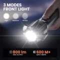 F35 High Power LED Flashlight USB Rechargeable Roll Zoom  Long Range Tactical Torch Strong Light Lamp Outdoor Ultra Powerful Flash Light. 