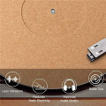 ARELENE 6 Pieces Cork Turntable Mats with High Fidelity for Vinyl LP Record Players Audiophile Reduce Noise. 