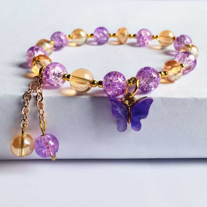 Colorful Elegant Glass Beads Bracelet For Women