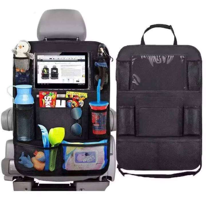 1pc%20Car%20Backseat%20Organizer%20With%20Clear%20Tablet%20Holder,%2010%20Storage%20Pockets%20Seat%20Back%20Protectors%20Kick%20Mats%20Travel%20Accessories%20-%20Image%207