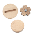 1Set Tabletop Yarn Cutter with Thread Cutting Tools with Anti-Slip Stand Wood. 