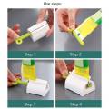 Plastic Mini Squeezer Manual Toothpaste Dispenser Toothbrush Holder Set of 2 Pcs 0 - Manual Toothpaste Dispenser |. 