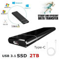 2TB Solid State Drive HDD Portable External Hard Drive High Speed External Hard Drive M.2 USB 3.1 Interface Mass Storage disk. 