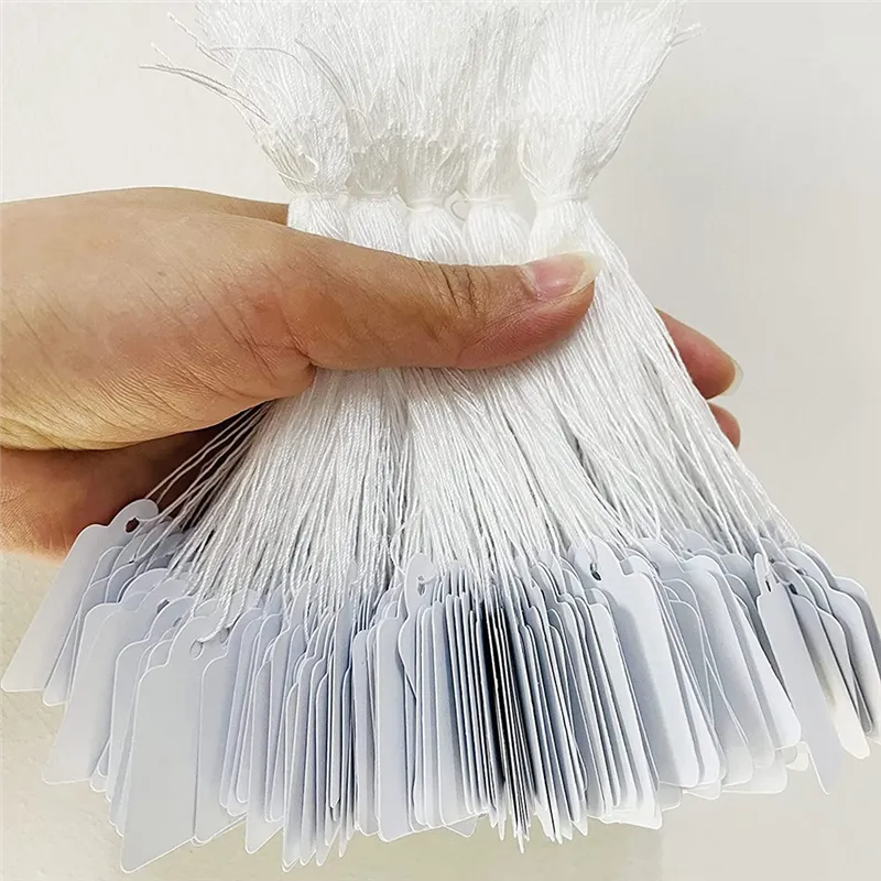 String Hand Tags Key Tags With Labels 1000pcs White S With String - 1.75x1.093 Inch ...