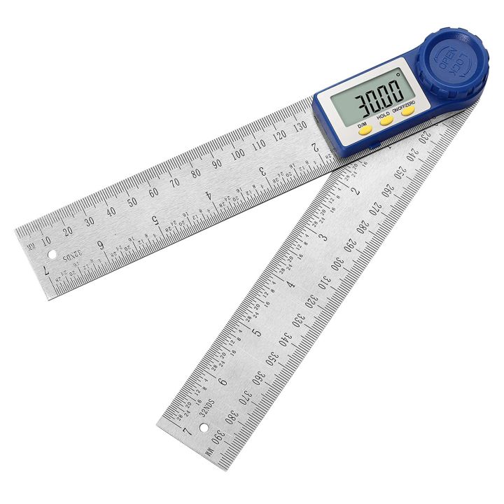 NCANRUI 7 Inch Digital Angle Finder Ruler, 2 in 1 Stainless Steel ...
