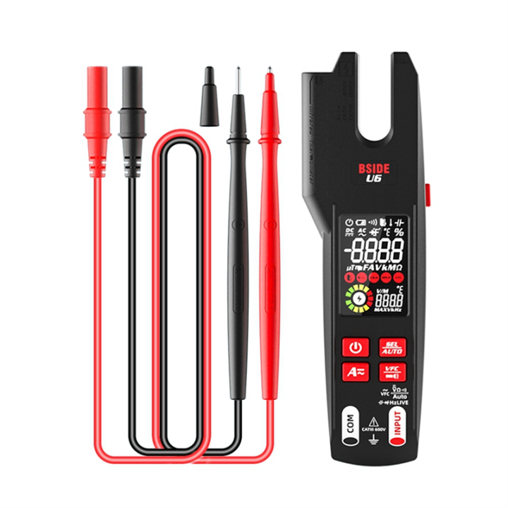 Currentplier Rms Rechargeable Clamp Meter Fork 600A Ammeter Pliers True RMS Black DC AC ...
