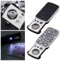 Portable Reading High Magnification 30X 60X 90X Magnifying Glass Acrylic Optical Lens Loupe Magnifier With LED UV. 