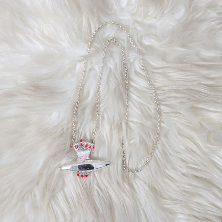 Jewel Queen Silver Plated Traditional Newari Cultural Latest Design Chain With Tayo Locket For Women