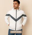 Unisex Summer Stretchable Wrinkle Grey Matching Single Layer Windcheater. 