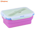 Silicon Foldable Lunch Box. 