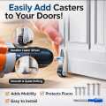 Pack of 4 Door Roller/Stainless Steel Door Roller Caster with Wheel.Adjustable Door Caster Wheel with Roller Support. 