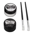 2PCS Halloween Face Painting Kit Highly Pigmented Face Body brus Paint Black and White for DIY Cosplay Theme Parties Body Makeup. 