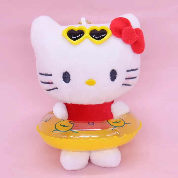 Cute%20Sanrio%20Kuromi%20Pendant%20Hello%20Kitty%20With%20Swim%20Ring%20Plush%20Stuff%20Toys%20Keychain%20Kawaii%20Accessories%20Backpack%20Hanging%20Ornament%20-%20Image%204