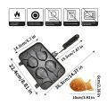 Kitchen Japanese Taiyaki Double Fish Shaped Hot Dessert Waffle Cake Maker Pan Japanese Pancake Double Pan Fry Pan Waffle Molds. 