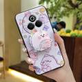 Cute phone lens protection Phone Case For Realme P3 Pro 5G Silicone drift sand TPU Cartoon Back Cover Rotatable stand. 