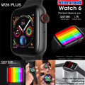 Smart Watch W26 Plus (W26+) IP68 Waterproof Men Women Smart Watch Scroll Button Control 1.75 inch full touch screen  Bluetooth Call Heart Rate Blood Pressure Pedometer Smartwatch. 