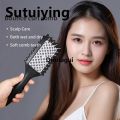 Difutagui New cutout mesh bounce comb Long handle hair comb Portable High Quality Massage comb Curl Define Styling comb Curl comb. 