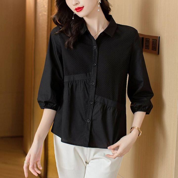 White%20Shirt%20Women%20Fashion%20Office%20Top%20New%20Laple%20Korean%20Style%20Chic%20Top%20-%20Image%204