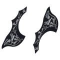 2Pcs Guitar Pickguard Anti-Scratch Guard Plate Self-Adhesive Pick Guard Sticker for Acoustic Guitar Parts. 