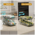 Stackable Refrigerator Can Organizer Clear Plastic Beverage Dispenser & Food Storage Rack Storage Rack for Soda, , Canned Goods. 