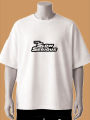 The Slow and the Serious Parody Printed Graphic T-Shirt- Maroon, White, Cream, Blue. 