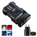 Portable Portable LED Flashlight Built-in Battery Type-c Rechargeable Flash Light Outdoor Waterproof Maintenance Magnetic Work Light. 