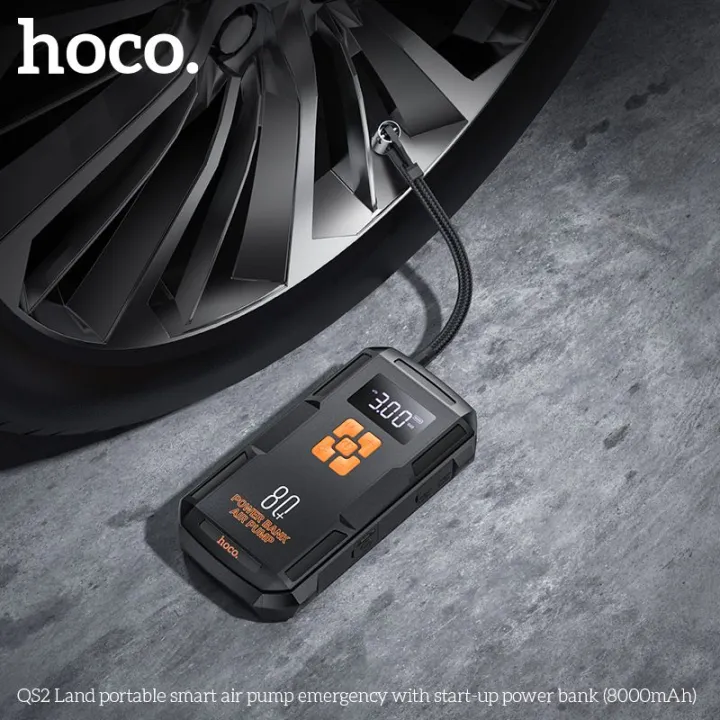 HOCO%20QS2%20Land%20Portable%20Smart%20Air%20Pump%20Emergency%20With%20Start-Up%20Power%20Bank(8000mAh)%20-%20Image%203