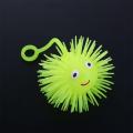 2025 NEW Fun Cartoon Baby Elastic Toy Children Adult Squeeze Anti Stress Kids Gifts Vent Ball Elastic Glow Hair Ball LED Light Up Toy Glowing Hair Flash Ball. 