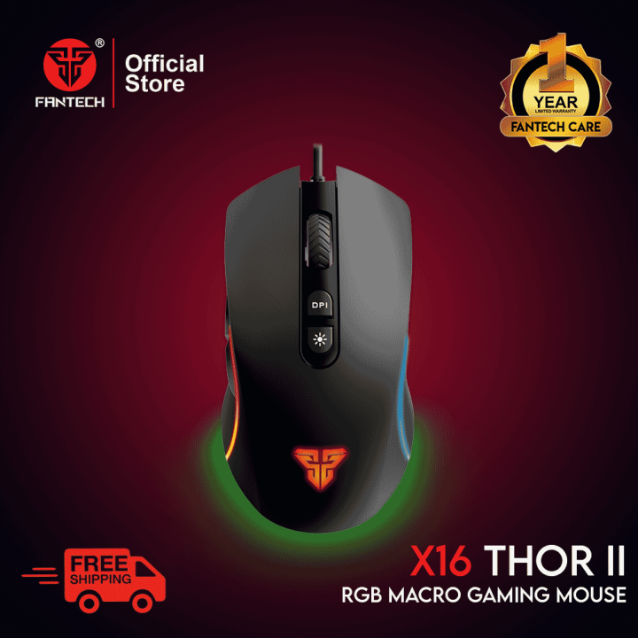 Fantech X16 Gaming Mouse 4200 Dpi Adjustable Mouse