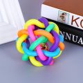 Wiggle Ball Cat Dog Toy, Dog Toys Pet Colorful Interactive Ball with Bell, 5 Sizes Wiggle Toy Balls, Dog Ball Puppy Supply, Interactive Dog Cat Ball. 