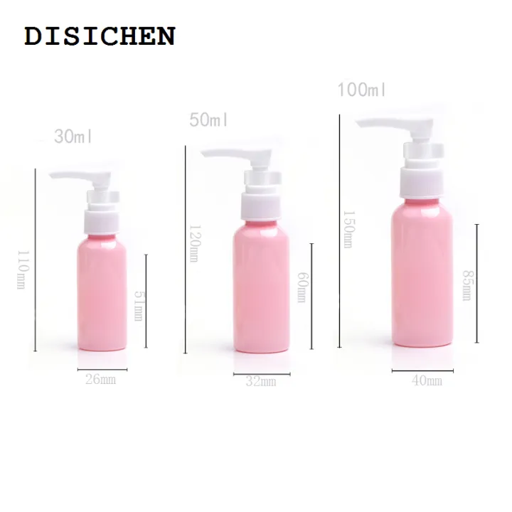 DISICHEN%20Fashion%205Pcs%20Empty%2030/50/100/150ml%20Plastic%20PET%20Pump%20Dispenser%20Transparent%20Bottles%20Refillable%20Containers%20For%20Lotion%20Massage%20Oils%20Shampoo%20-%20Image%202