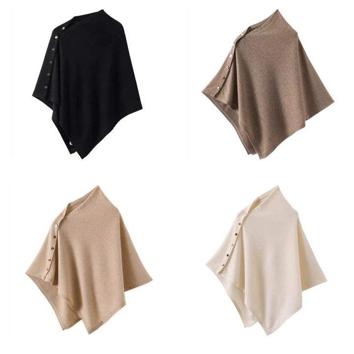 New%20with%20Button%20Pashmina%20Shawl%20Thick%20Warm%20Knitted%20Thick%20Warm%20Poncho%20Irregular%20Casual%20Shoulder%20Top%20Autumn%20Winter%20-%20Image%208