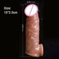 Reusable Condom Sleeve Silicone Penis Sleeve Penis Extension Enlargement Sleeve Crystal Elastic Sleeve For Men. 