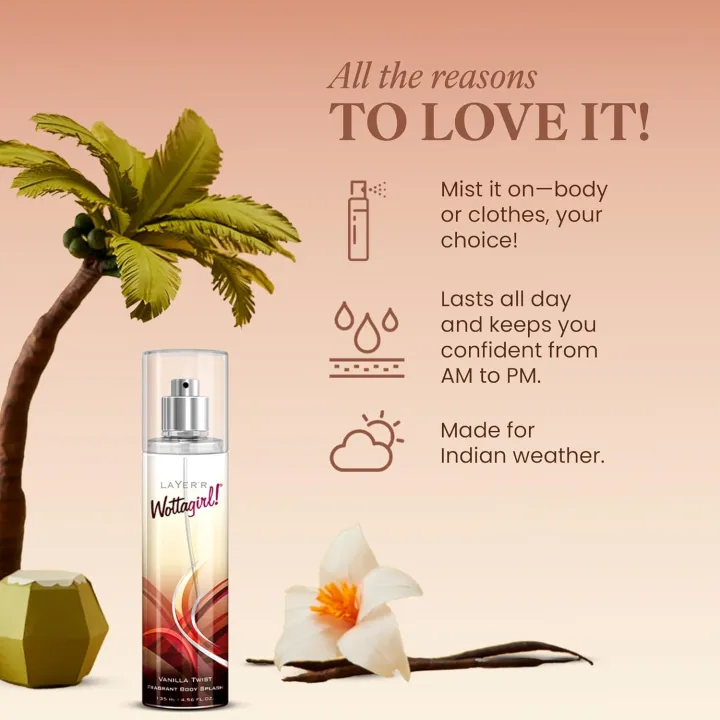 Layer%20Wottagirl%20Vanilla%20Twist%20Fragrant%20Body%20Splash%20135%20ml%20Wattagirl%20Vanilla%20Perfume%20-%20Image%204