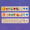 1pcs Wooden Solar System Jigsaw Planets Cognition Panel Matching Puzzle Toy For Kids Educational Game Early Learning Toys. 