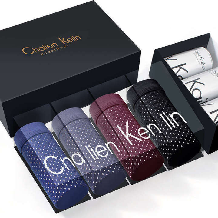 vCKv 4-Pack Mens Modal Boxer Briefs Canister Mesh Four-Corner Underwear Ice Silk Underpants