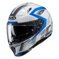 HJC i 70 Asto Gloss White/Blue/Grey Sports Touring Full Face Helmet With Internal Sun Visor by Motor World Nepal. 