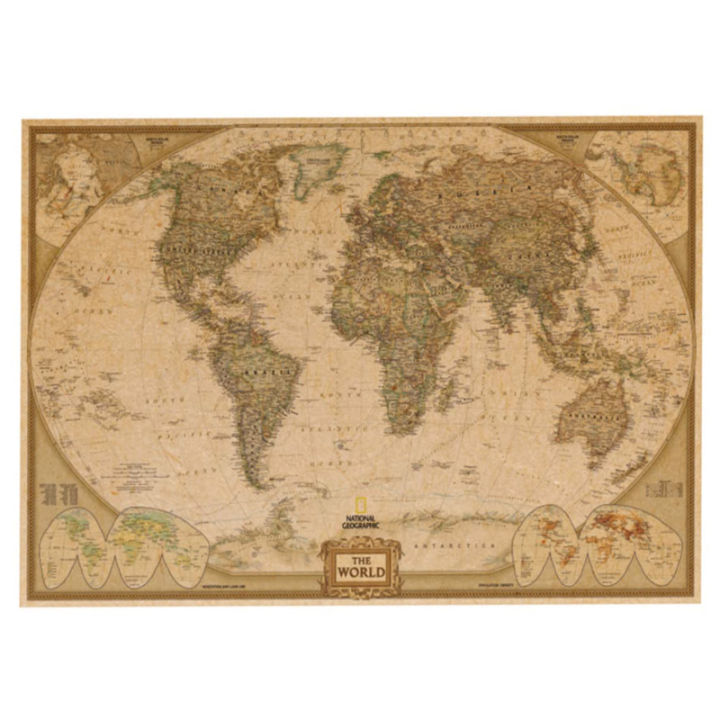 Kraft%20Paper%20National%20Geographic%20World%20Map%20Wall%20Poster%20Sticker%20Decal%20-%20Decorative%20Wall%20Art%20-%20Image%204
