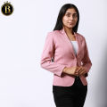 Boss Lady Single Breasted Classic Pink Formal Blazer For Women. 