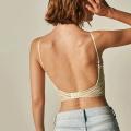 Backless Lace Bra Triangular Bralette Soft Low Back Biustonosz Women Lingerie Lace Bras for Women. 
