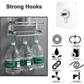 Portable Transparent Strong Adhesion Wall Door Storage Hanging Hook/ Durable Non Punching Screw Sticker Hook/ Invisible Waterproof Adhesive Hook. 