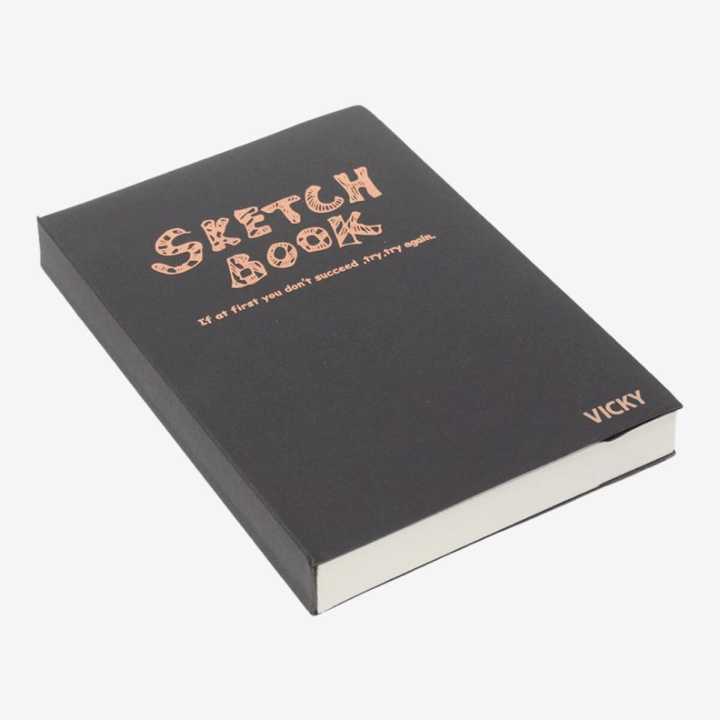 Vicky Kraft Covered Diary Sketch Book A5 - 120 Sheets, 100 GSM Acid Free Paper