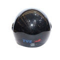 Aaron TVS Full Shining Black Single Visor Half Helmet L. 