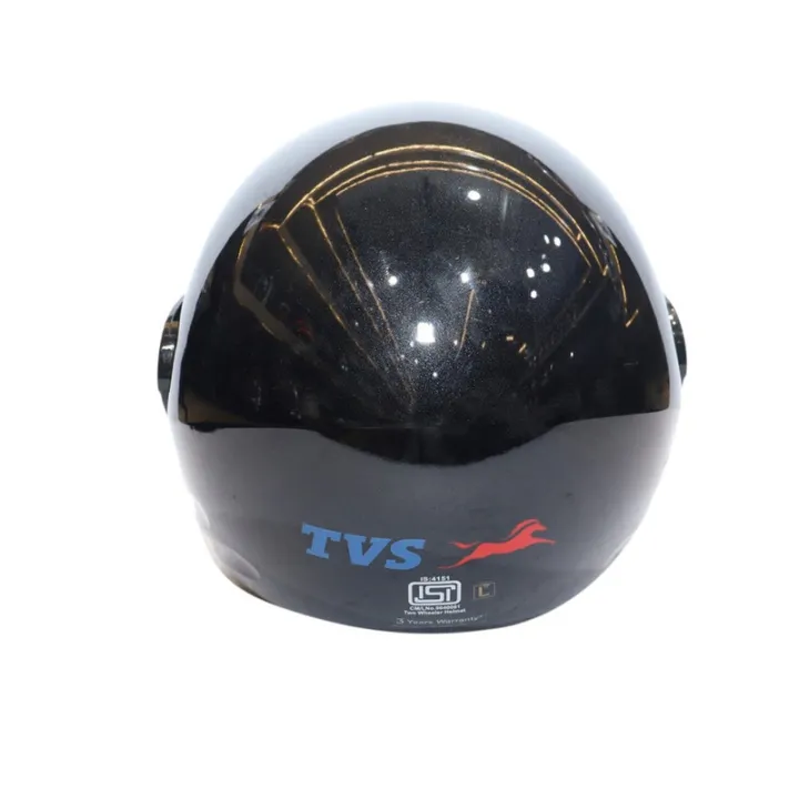 Aaron%20TVS%20Full%20Shining%20Black%20Single%20Visor%20Half%20Helmet%20L%20-%20Image%204