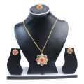 Gold Plated Panchadhatu Sikri Locket Set For Women. 
